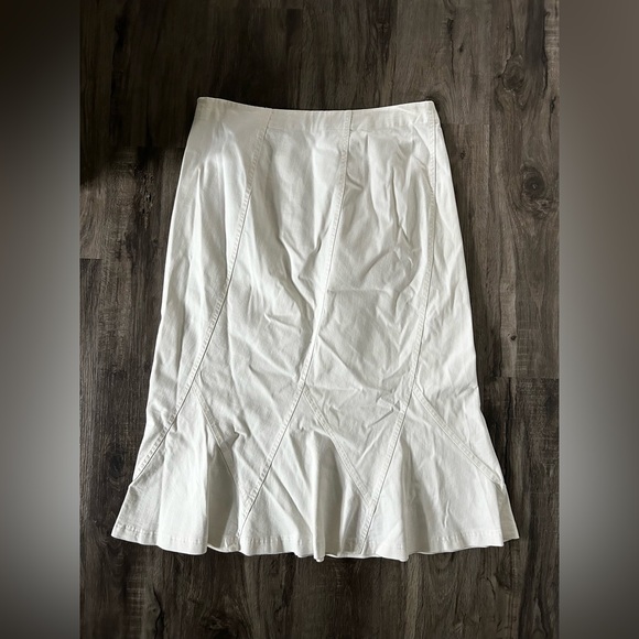 White New Creation Denim Skirt Large - Picture 2 of 3
